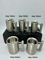 Haltères en acier inoxydable de 4 kg, 6 kg, 8 kg, 10 kg, 15 kg, en forme de tasse à eau, pour exercices à domicile, haltères lourds en forme de tasse à café