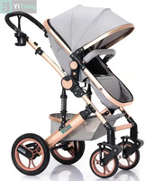 Poussette Bébé 4 En 1 Haute Qualité Multifonctionnel Siège De Voiture Poussette Landau Berceau Pliable Portable Voyage Bébé Poussette