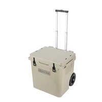 Glacière rotomoulée moderne 45QT en LLDPE avec compresseur thermique, panneau solaire, grande capacité, panier roulant et roues, portable pour le camping