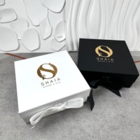 Boîte cadeau magnétique pliable recyclable personnalisée en carton gaufré de luxe avec fermeture magnétique pour l'emballage de cosmétiques et de parfums