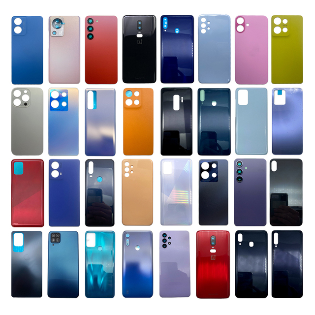 Wholesale Rear Back Glass Cover Housing Replacement for Xiaomi Moto Samsung Infinix Tecno All Models Battery Door Spare Parts