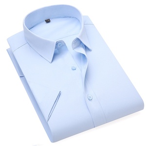 Camicia da <span class=keywords><strong>uomo</strong></span> quattro stagioni in flanella bianca tinta unita a maniche lunghe vestito aderente stile abbigliamento Business taglie forti - Product Image 3