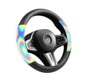 Funda <span class=keywords><strong>para</strong></span> <span class=keywords><strong>Volante</strong></span> Deportiva Antideslizante de Fibra de Carbono y Cuero PU con Apariencia Reflectante Láser que Cambia con la Luz Solar - Product Image 2