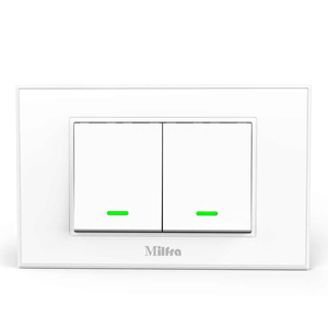 Interruptor Inteligente WiFi TB21 de 2 Canales con Control Remoto Tuya, Interruptor de Pared WiFi con <span class=keywords><strong>Alexa</strong></span> y Google Home - Product Image 2