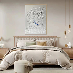 Pintura al Óleo Original al por Mayor, Pintada a Mano, de Cielo y Océano, Arte de Pared 3D en Tonos Neutros Suaves, Decoración para el Hogar, Hotel, Regalo para el Hogar, Decoración para el Hogar - Product Image 2
