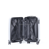 Ensemble de 3 valises légères de luxe en ABS avec roulettes pivotantes, design épuré, fermeture éclair, pour voyages aéroportuaires unisexe, direct usine