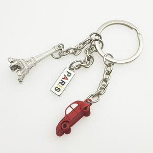 Fábrica de lujo en forma de corazón Francia recuerdos turísticos Chteau de Versaille llavero personalizado París Torre Eiffel llavero de Metal - Product Image 3