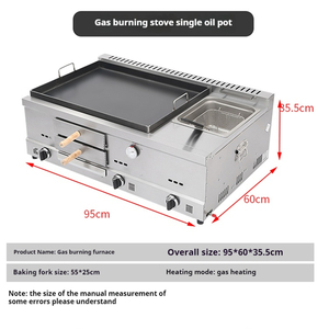 Parrilla <span class=keywords><strong>de</strong></span> gas multifunción industrial Máquina <span class=keywords><strong>para</strong></span> hornear pizza y estufas <span class=keywords><strong>de</strong></span> máquina <span class=keywords><strong>de</strong></span> <span class=keywords><strong>pan</strong></span> plano Parrilla <span class=keywords><strong>de</strong></span> gas comercial - Product Image 3