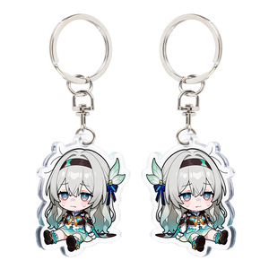 Llavero Digital con Diseño de Dibujos Animados Creativos y Lindos, Impermeable, Ecológico, Acrílico, Cuadrado, Impresión Digital para Bolsos - Product Image 3