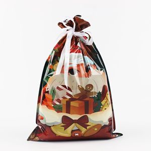 New Style <b>Large</b> Christmas Candy Gift Bags <b>Santa</b> Sacks Christmas Gift Bag With Drawstring - Product Image 6
