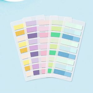 180 Sheet Gradient Index Tabs Self-Adhesive PET <b>Sticky</b> <b>Notes</b> with Morandi-Color Tags for School & Office - Product Image 1