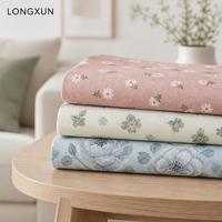 Tissu imprimé numérique en coton 100% écologique de poids moyen, matériau floral tissé durable pour projets de couture DIY, robes
