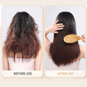 แปรงต่อผมไม้ไผ่ธรรมชาติปรับแต่งโลโก้ได้2025ขนแปรงวิกผมหมูป่าพร้อมไม้พายดีไซน์ใหม่ - Product Image 6