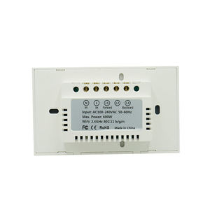 Tuya AC100-250V US Standard White and Black Color Smart Curtain <b>Touch</b> <b>Switch</b> - Product Image 3