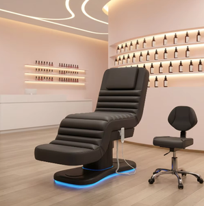 Fauteuil de lavage électrique réglable et pliable avec mécanisme de levage pour salons de beauté et spas, en cuir PU moderne - Product Image 1