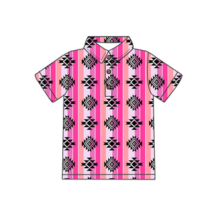 Bán Buôn Mùa Hè Trẻ Em Quần Áo Thời Trang Tùy Chỉnh Aztec In Chàng Trai Polo Áo Sơ Mi Ngắn Tay Áo Tre Vải T-Shirt Cho Trẻ Em - Product Image 2