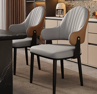 Chaises de salle à manger, usage domestique, style scandinave moderne, chaises à dossier haut de gamme, comptoir de cuisine, chaises pour hôtels et restaurants
