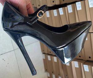 Chaussures de soirée personnalisées sexy à bout pointu et plateforme en satin, talons hauts fins en similicuir, escarpins de mariage pour femmes, grandes tailles - Product Image 5