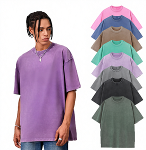 ผู้ผลิตขายส่งเสื้อยืดคอกลมทรงโอเวอร์ไซส์ ผ้าฝ้าย 100% 230gsm สไตล์เรโทร  รับสกรีนโลโก้ตามแบบ - Product Image 1