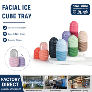 Rouleau de massage facial en silicone réutilisable, nouveau design OEM d'usine, facile à démouler, pour les soins de la peau et la relaxation, avec bac à glaçons pour le visage - Product Image 1