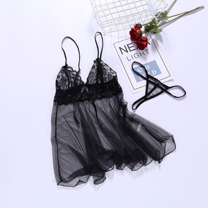 Lingerie <span class=keywords><strong>Sexy</strong></span> Trasparente in Pizzo per Donna, Design alla Moda 2025, Babydoll Trasparente - Product Image 5