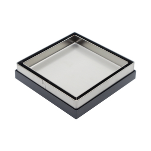 Tùy chỉnh Chải bề mặt phòng tắm SUS304 thép không gỉ gạch chèn vô hình vuông tắm thoát nước sàn - Product Image 1