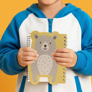 Cartone animato carino orso a tema rilegato a spirale diario <span class=keywords><strong>Notebook</strong></span> Mini formato Planner in bianco settimanale blocco note da viaggio per la scrittura - Product Image 5