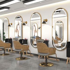 Mobilier de salon de maquillage de luxe Miroir de coiffure à deux côtés avec support pour sèche-cheveux - Product Image 2