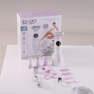 ENZO plus récent professionnel bonne vente 6 en 1 dame soie <span class=keywords><strong>épil</strong></span>ateur avec <span class=keywords><strong>épil</strong></span>ateur rasoir et visage brosse Massage tête nez tondeuse - Product Image 4