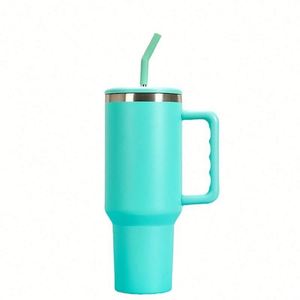 Vaso Térmico de Acero Inoxidable de 30oz, 40oz, 50oz, Vaso de Viaje con Aislamiento al Vacío, con Asa y Tapa con Pajita - Product Image 4