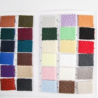 Tissu polaire Sherpa 370GSM à grosses et petites fibres, 150D 96F, polyester tricoté, teint uni, 160cm
