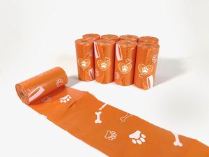 Nouveau sac biodégradable à 100 % pour déchets d'animaux, en amidon de maïs, compostable, orange, pour excréments de chien, sac écologique pour crottes de chien Erde - Product Image 3