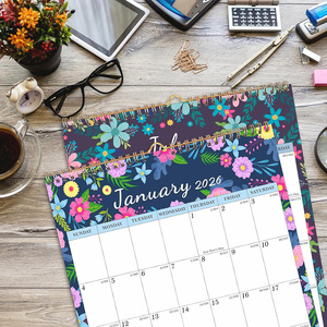 <span class=keywords><strong>Calendrier</strong></span> de bureau et mural personnalisé en papier couleur, 18 mois, avec horloge, planificateur promotionnel - Product Image 2