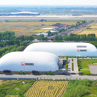 Structure gonflable en membrane PVDF résistante aux UV, de qualité industrielle, pour applications hôtelières et villas