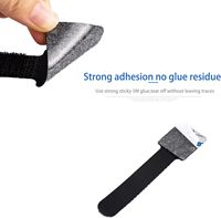 Clips de câble auto-adhésifs double face, résistants, écologiques, en polyester/nylon, boucle et crochet pour le rangement des câbles de charge de données