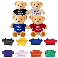 Ours en peluche personnalisé Songshan Toys avec sublimation, t-shirt de marque avec votre LOGO, t-shirt personnalisé, jouet en peluche doux et mignon, poupée