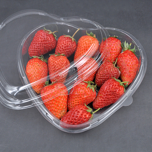 Boîte d'emballage de fruits et de cerises en forme de cœur en plastique PET blister jetable en forme de cœur - Product Image 2
