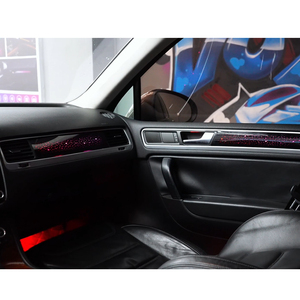 Bande lumineuse LED RGBIC en acrylique pour éclairage d'ambiance intérieur de voiture, lampe néon pour Volkswagen Touareg 2011-2018 - Product Image 3