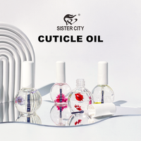 Huile à cuticules bio 15 ml de haute qualité, parfum fruité, avec compte-gouttes, soin des ongles, nutrition, marque privée Sister City, échantillon gratuit, vente chaude