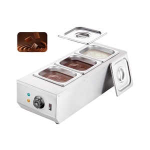 Machine à fondue électrique commerciale double immersion pour la fusion de fromage et de chocolat, idéale pour la transformation alimentaire - Product Image 1
