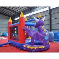 Château gonflable commercial pour enfants avec toboggan, structure gonflable géante personnalisée pour parc d'attractions en plein air