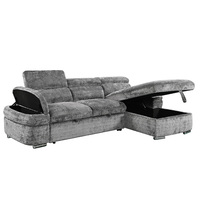 Canapé-lit deux places de style européen avec accoudoirs, rangement, rembourrage en éponge, durable, facile à nettoyer, écologique, pour salon, hôtel, école