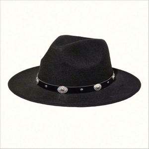 British Fashion Felt Fedora <b>Hat</b> Wide Brim Gentleman <b>Hat</b> Versatile Casual Cowboy <b>Hat</b> - Product Image 5