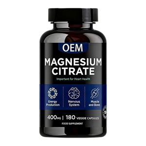 <span class=keywords><strong>Citrato</strong></span> <span class=keywords><strong>de</strong></span> <span class=keywords><strong>Magnesio</strong></span> 400mg 180 Cápsulas Vegetales Veganas Sin Gluten Sin OMG Suplemento Alimenticio - Product Image 1