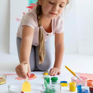 Pinceaux à peinture en mousse éponge jaune au design moderne, manche en bois, motifs imprimés numériquement pour enfants, cadre de <span class=keywords><strong>dessin</strong></span> sur toile pour la maison - Product Image 4