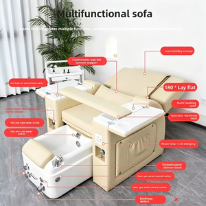 Équipement de salon de manucure haut de gamme, chaises de pédicure électriques inclinables, fauteuil de spa de luxe avec lavabo - Product Image 3