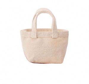 กระเป๋าผ้าแคนวาสขนาดเล็กแบบปรับแต่งได้ พร้อมหูหิ้ว กระเป๋าช้อปปิ้งนำกลับมาใช้ใหม่ได้ สำหรับของขวัญและโปรโมชั่น - Product Image 3