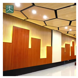 Tiange fonoassorbente altre tavole di legno scanalato legno MDF soffitto pannelli <span class=keywords><strong>acustici</strong></span> per sala teatro parete - Product Image 1