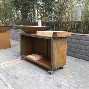 Outdoor Corten Steel <strong>European</strong> BBQ <strong>Grill</strong>