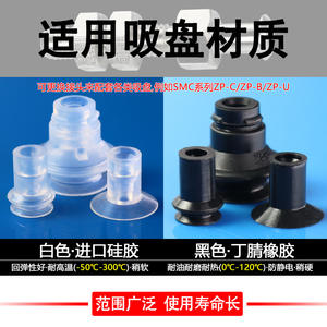 Ventosa Neumática de Vacío ZPT02/04/06/08/10/12/14/18UN/US con Herrajes, Color Blanco/Negro - Product Image 6